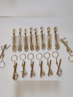 Vintage Conso Evergold Curtain Rings: Mid-Century Nip-Tite Pleated Drapery Rings